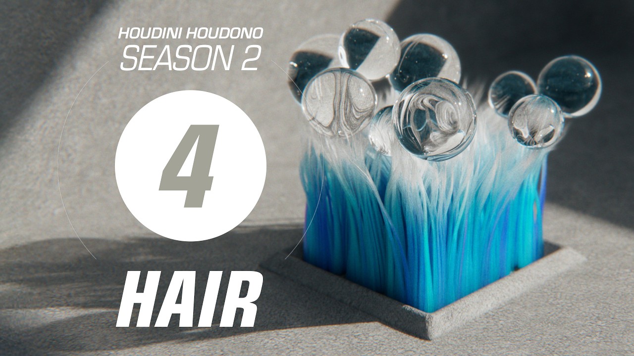 Houdini Hair Simulation: 1M Strands with 200 Guides — HHS2:E4