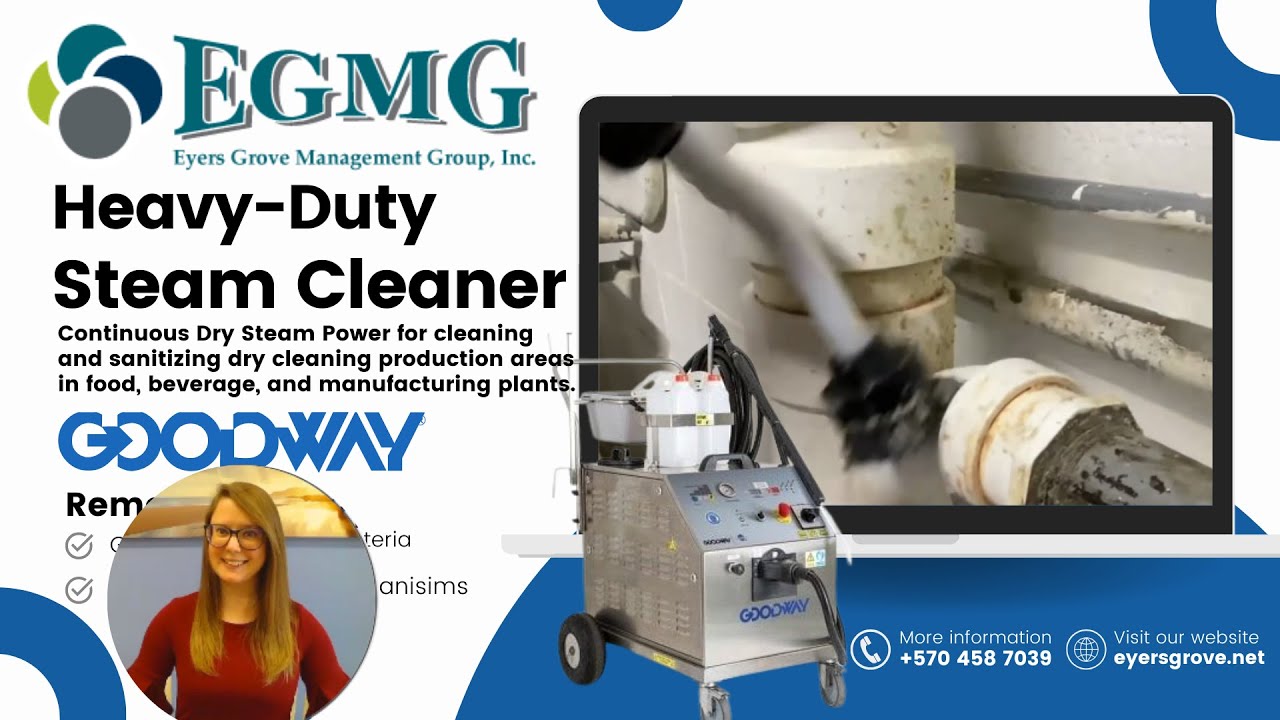 Heavy-Duty Dry Steam Cleaner w/Twin Boilers GVC-18000 | Goodway | Continuous Steam Power |