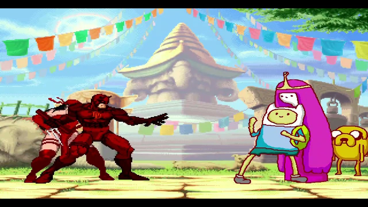 Mugen Fighting Jam 1.1 Request #199: Daredevil & Elektra vs Finn & Princess Bubblegum