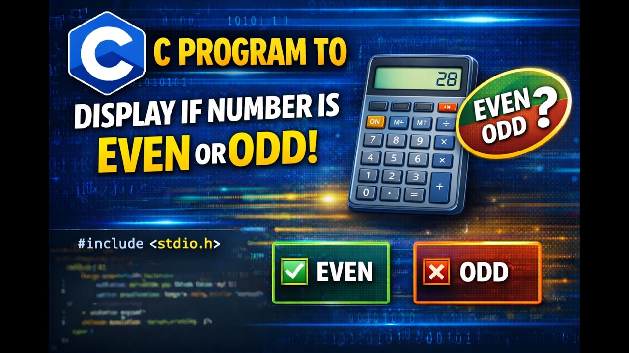 C Program to check whether number is Even or Odd