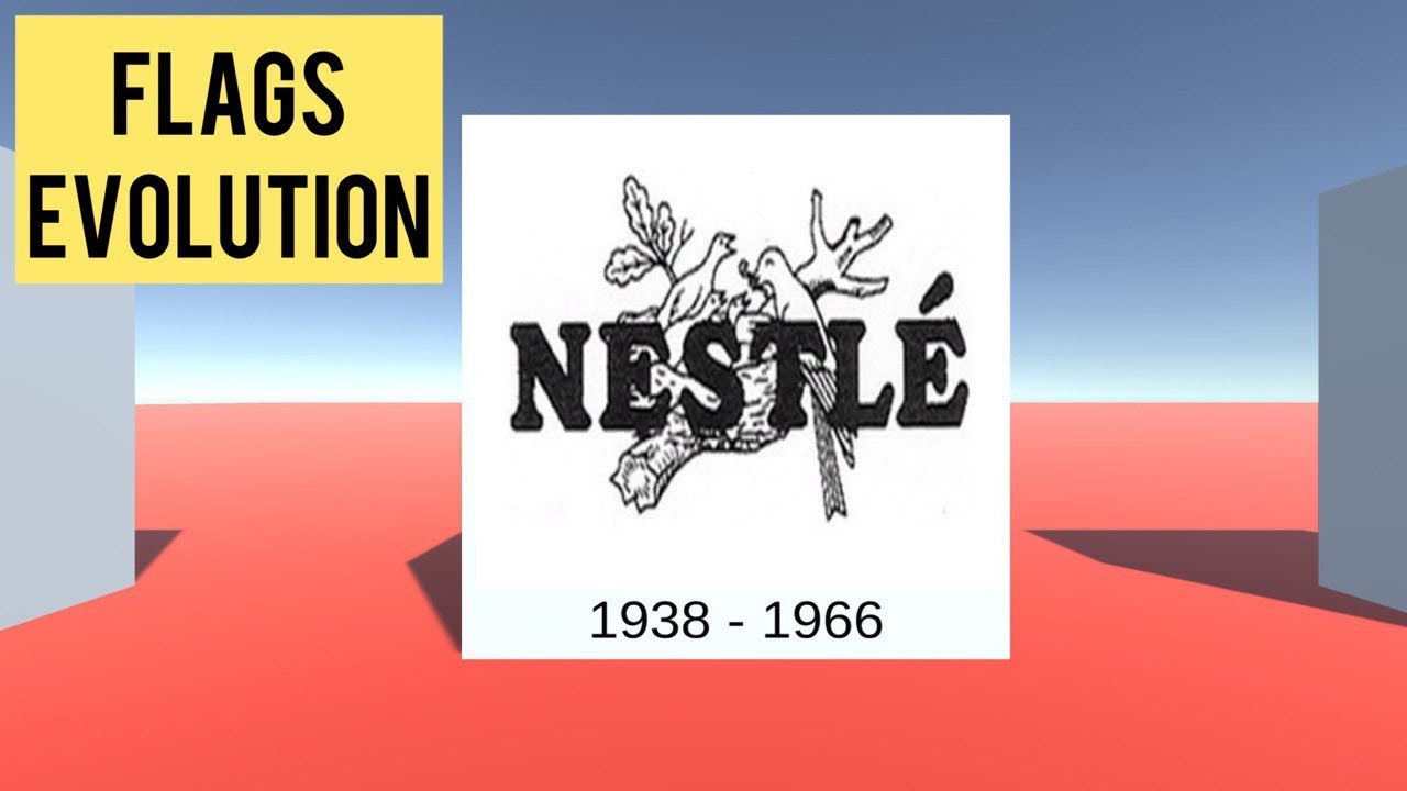 NESTLE historical flags and logo evolution 1866  - Today