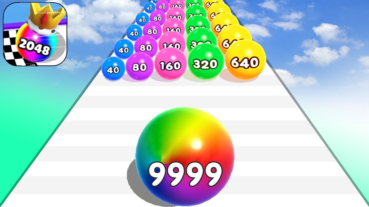 BALL MERGE RUN 2048 - Levels Up Run Gameplay Walkthrough (Android,iOS) All Level Update