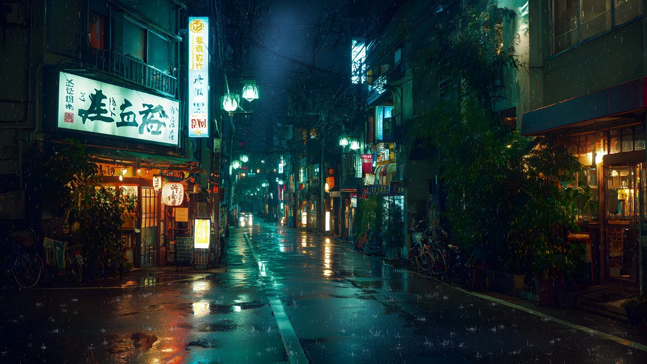 Tokyo After Midnight 🌙 The Softness of Lofi & Rain Alongside the View of a Traditional Restaurant