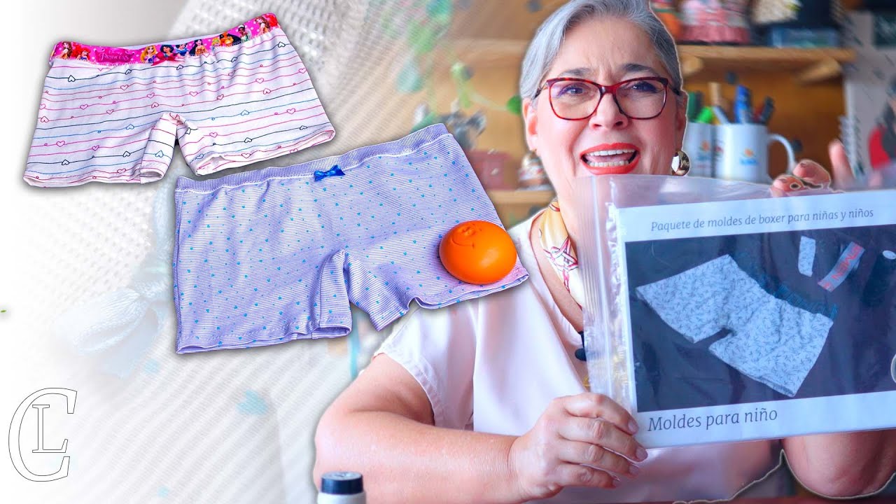 PANTY BOXER PARA NIÑA con moldes GRATIS, incluídos/Buena IDEA DE NEGOCIO.