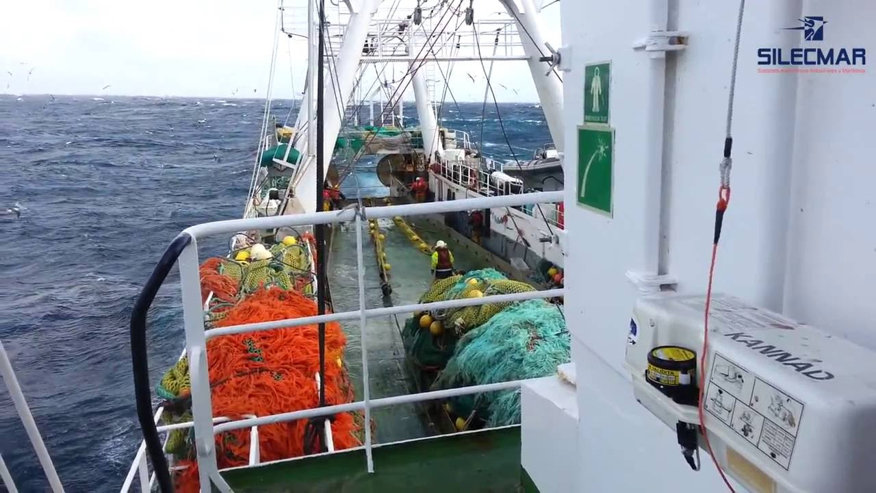 Pesca de arrastre calamar zona Malvinas - Autotrawl System Malvinas