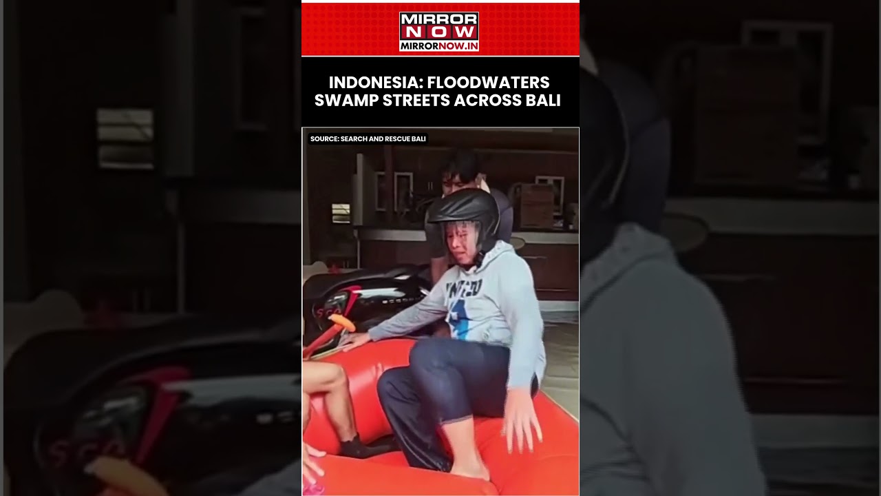 Indonesia: Floodwaters Swamp Bali Streets, 12 Evacuated In Ongoing Rescue Operation #shorts