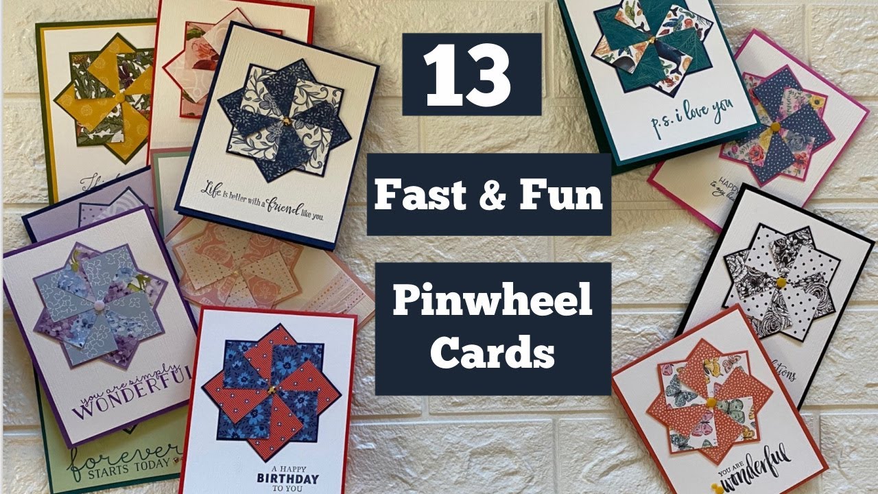 Easy Pinwheel Cards - Make a Stack in No Time at All!