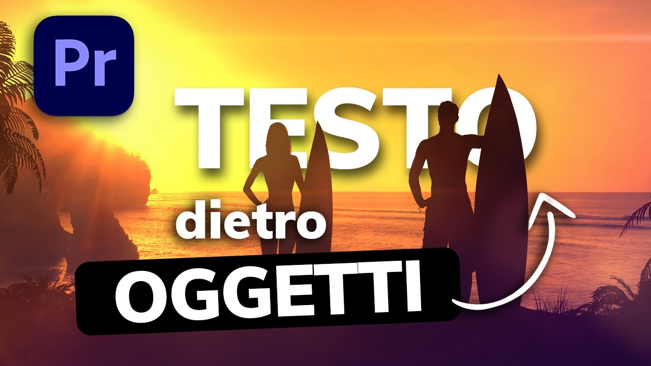 Testo dietro oggetti