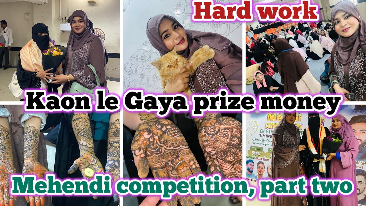 Mehndi competition part 2 final me kaon le gaya money 💰& prizes ❤️✨q bani main ￼￼ judge,👩‍⚖️￼￼