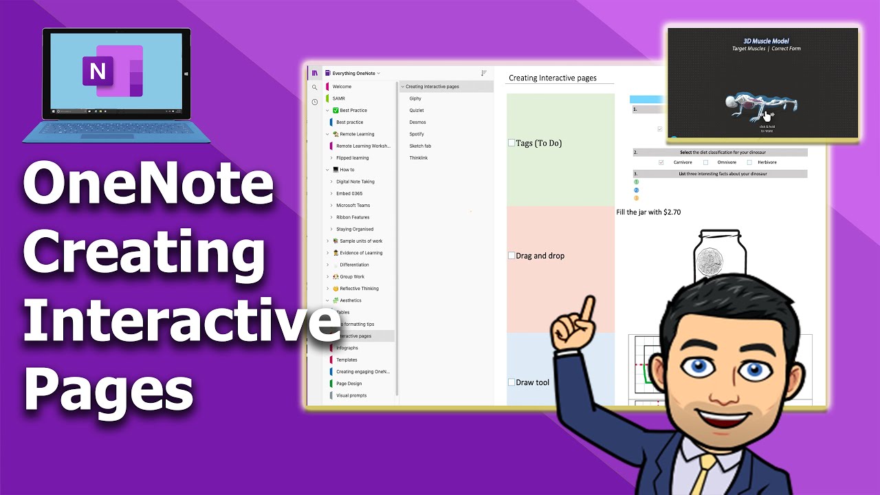 OneNote - Creating interactive pages 🏄‍♂️