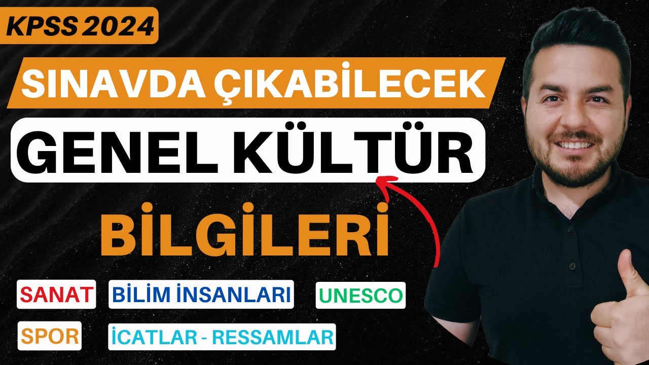 KPSS 2024 I Sınavda Çıkabilecek GENEL KÜLTÜR Bilgileri I Enes Hoca #kpss2024 #kpss
