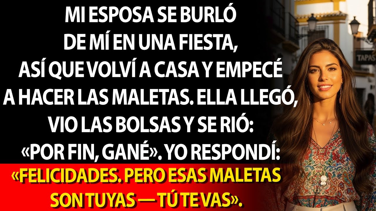 😏 Vio las maletas y se rió: «Por fin te vas. ¡Gané!» 🧳💥 Pero eran suyas.