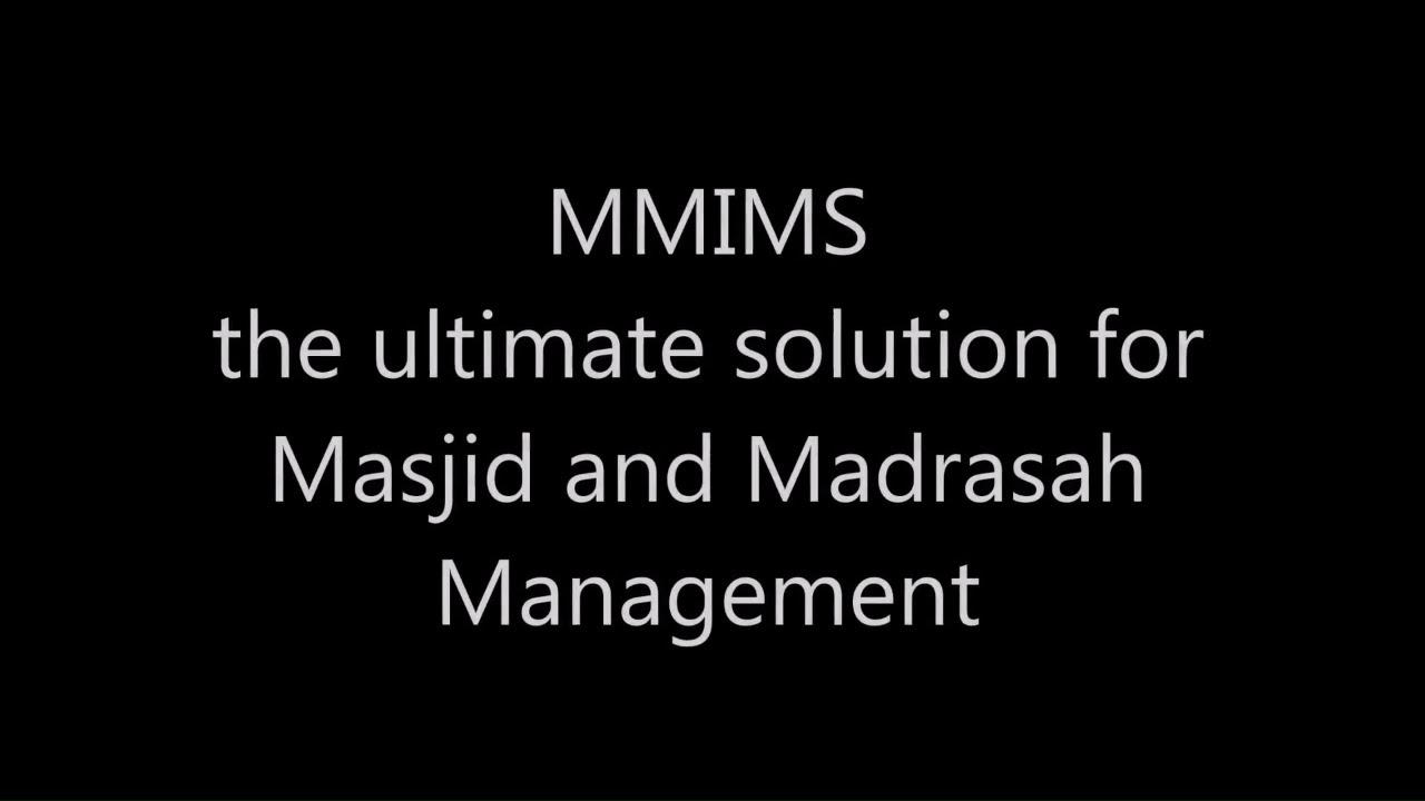 MMIMS - Masjid Madrasah Information Management System Student Database