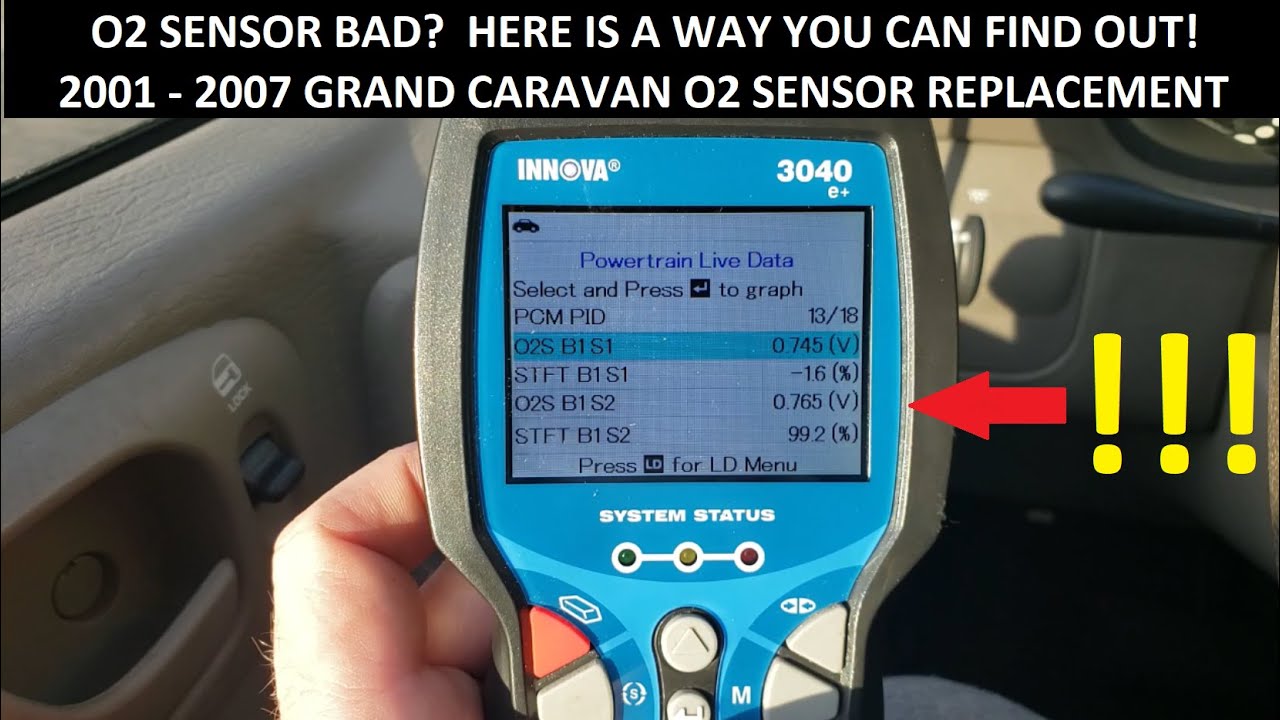 ✅✅ O2 SENSOR BAD?  HERE IS A WAY YOU CAN FIND OUT! 2001 - 2007 GRAND CARAVAN O2 SENSOR REPLACEMENT