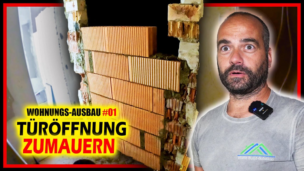 TÜRÖFFNUNG ZUMAUERN - Mit Poroton & Verbindern arbeiten! | Wohnungs-Ausbau #01 | Home Build Solution