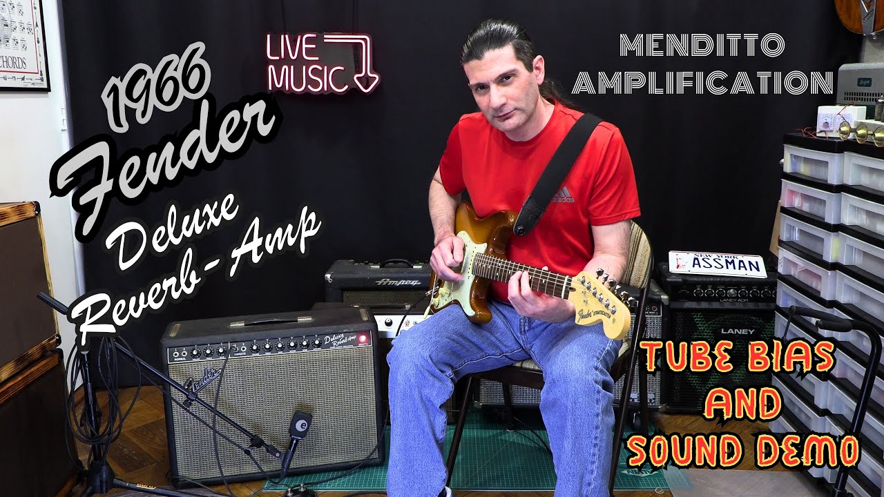 1966 Fender Deluxe Reverb: Tube Bias & Sound Demo