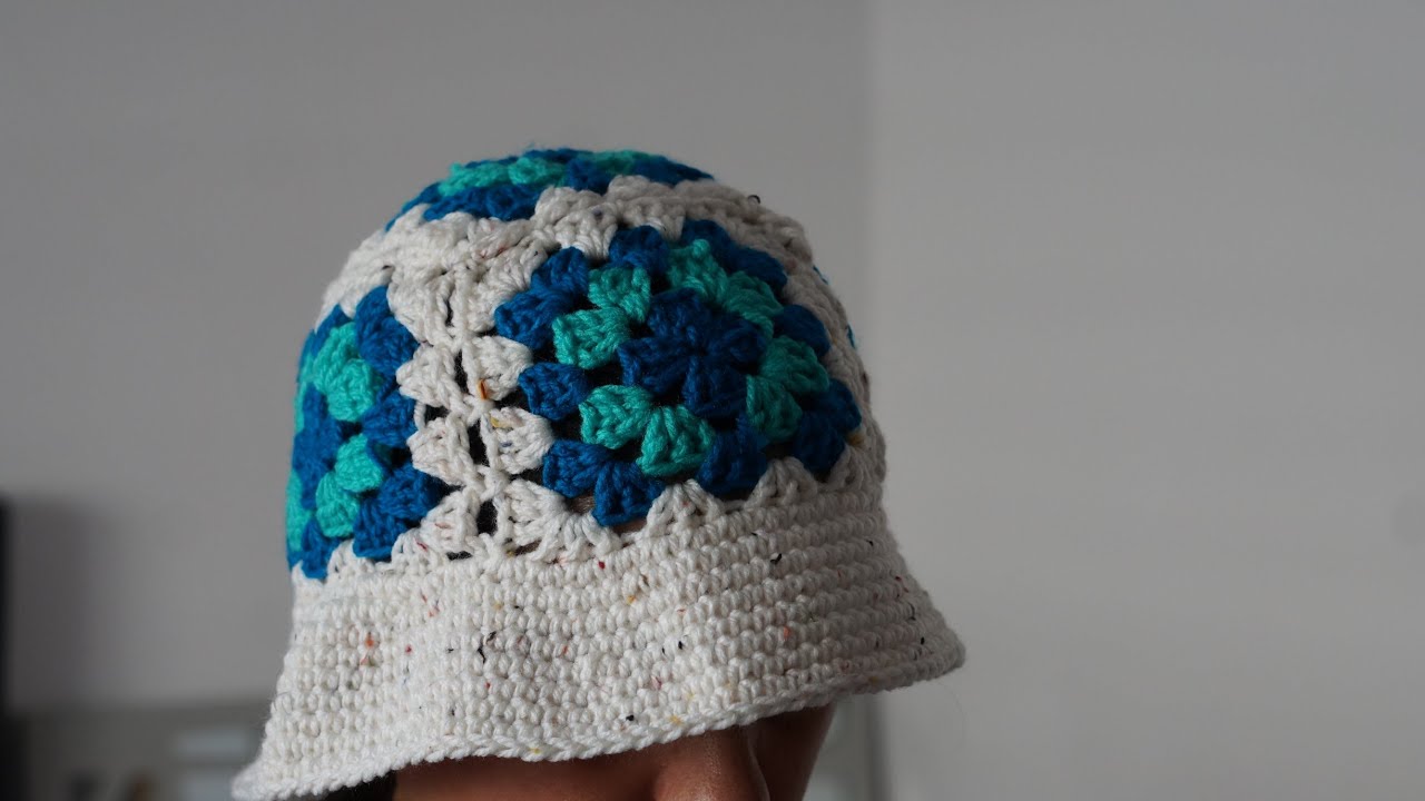 Granny square bucket hat