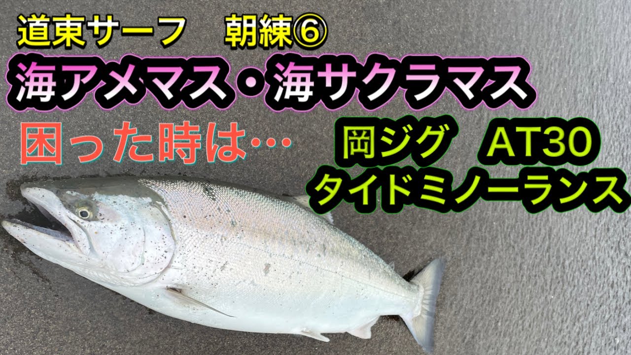 【海アメマス・海サクラマス】6月17日　道東サーフ　困った時の岡ジグタイドミノーランス