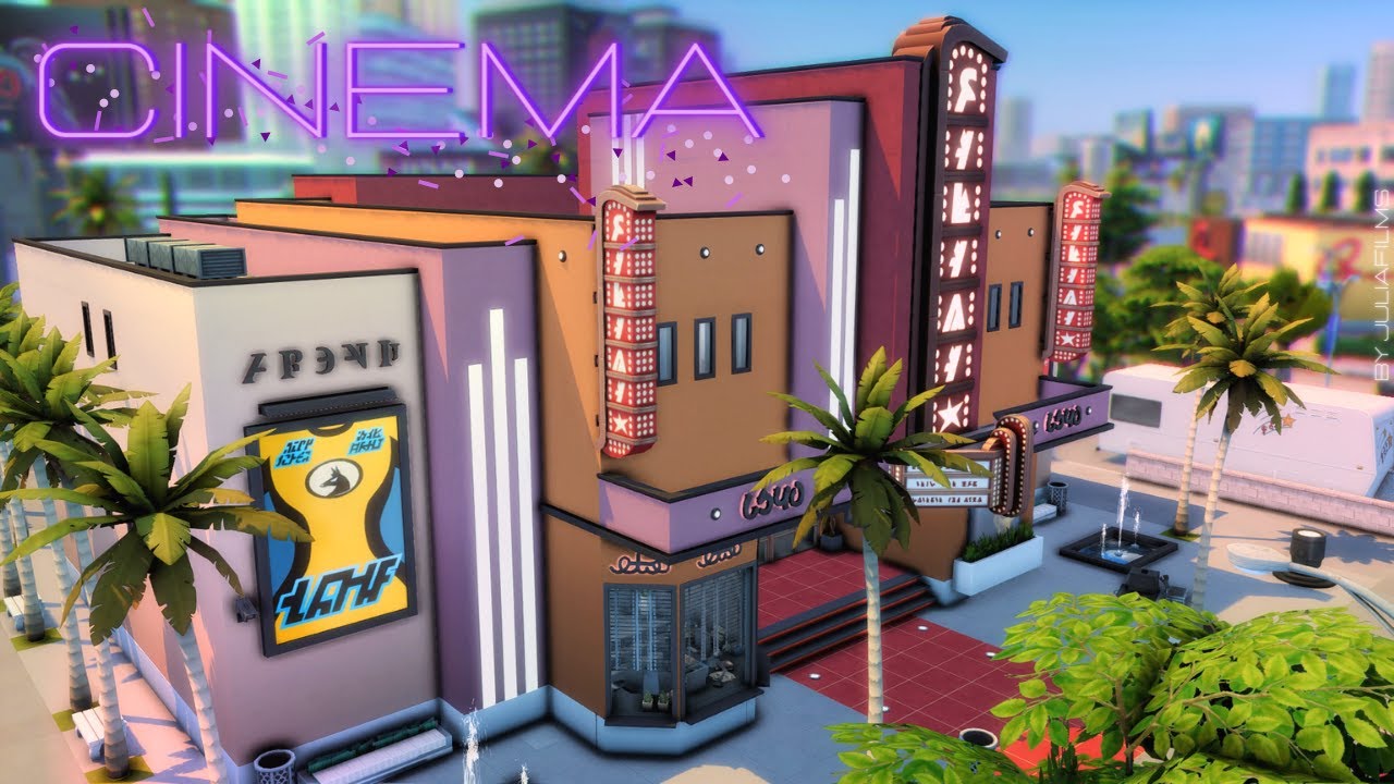 🍿🎬Кинотеатр + Конкурс│Строительство│Cinema│SpeedBuild│NO CC [The Sims 4]