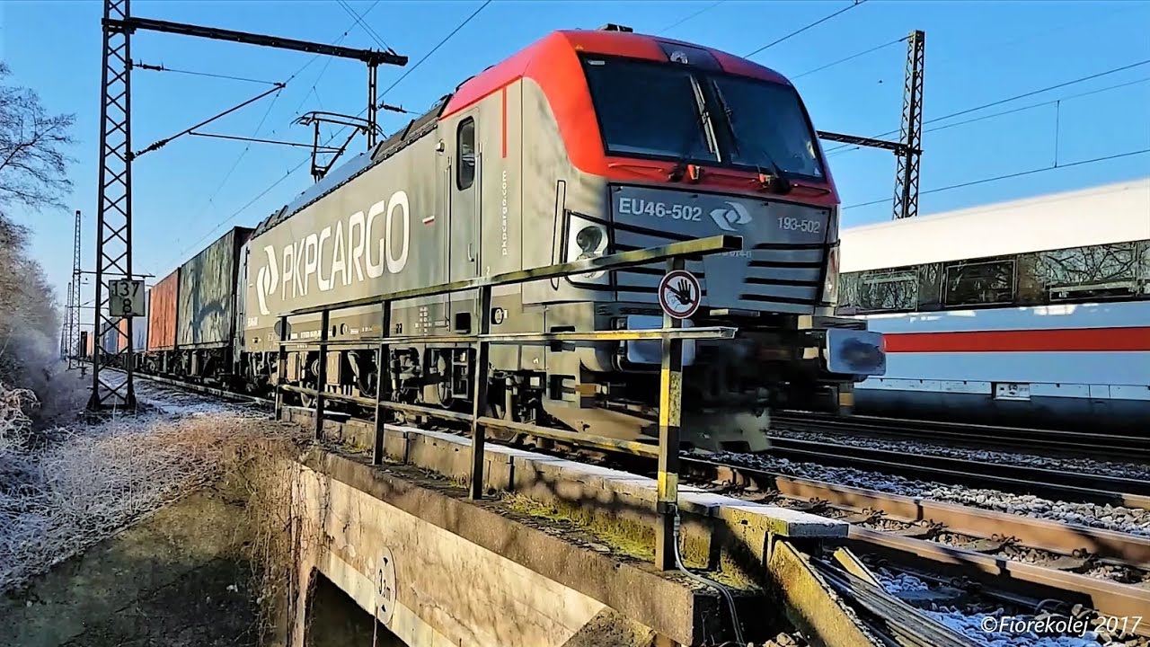 Vectron PKP Cargo kontra niemiecki high-speed / Polish freight train vs German high-speed train