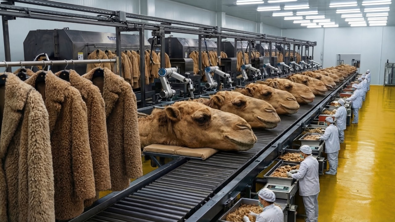 Por Dentro da Maior Fábrica de lã de Camelo do Mundo: do Deserto aos Casacos de Inverno!