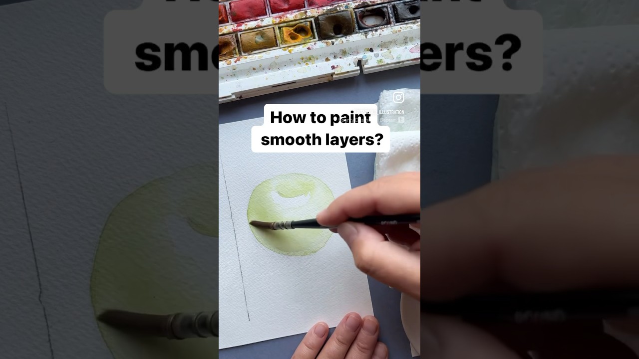 How to paint smooth layers in watercolour? #watercoloreffect #watercolourtutorial #watercolor