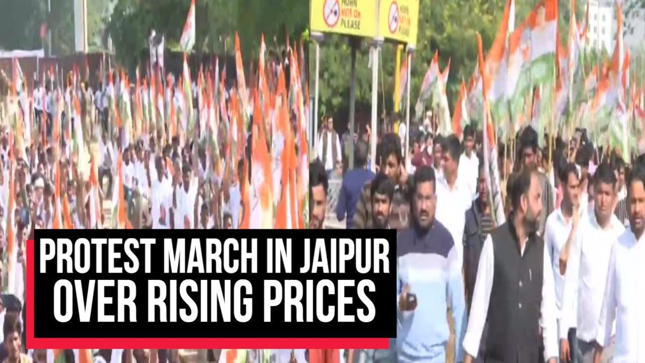 Jaipur: Youth Congress workers protest against Centre&rsquo;s policies | cobrapost