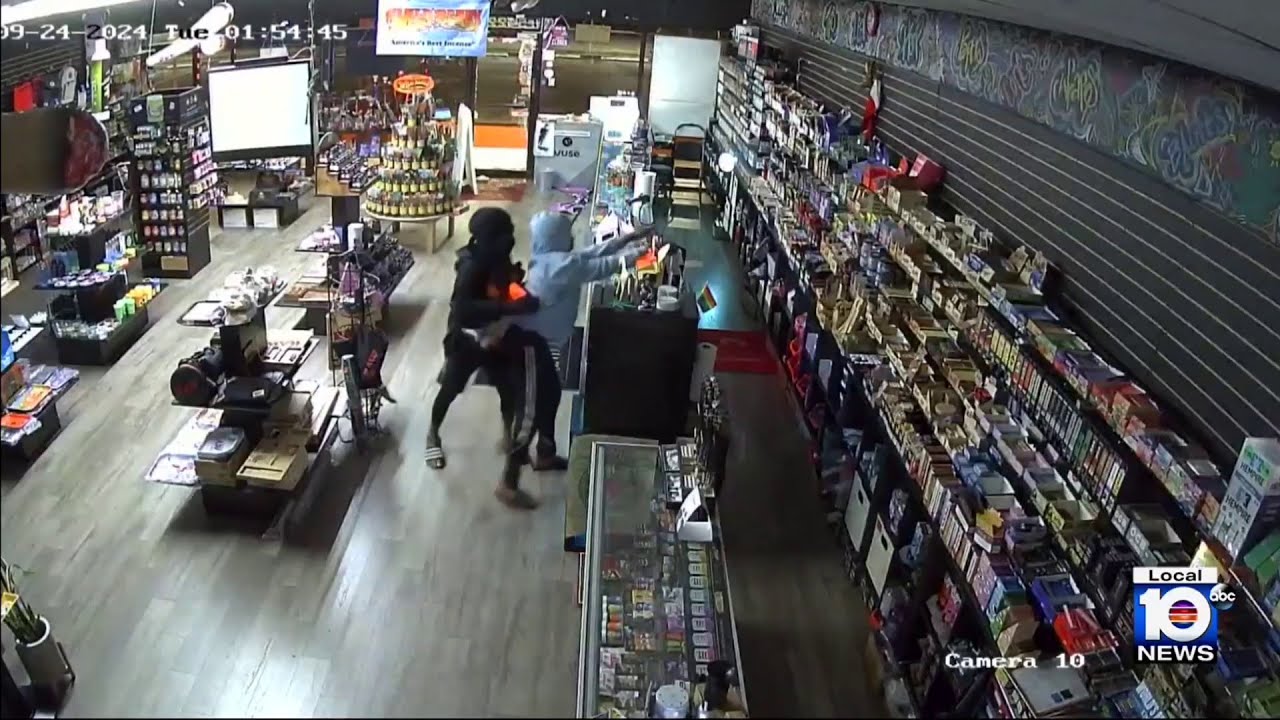 Police search for crooks caught on camera burglarizing Lauderhill smoke shop