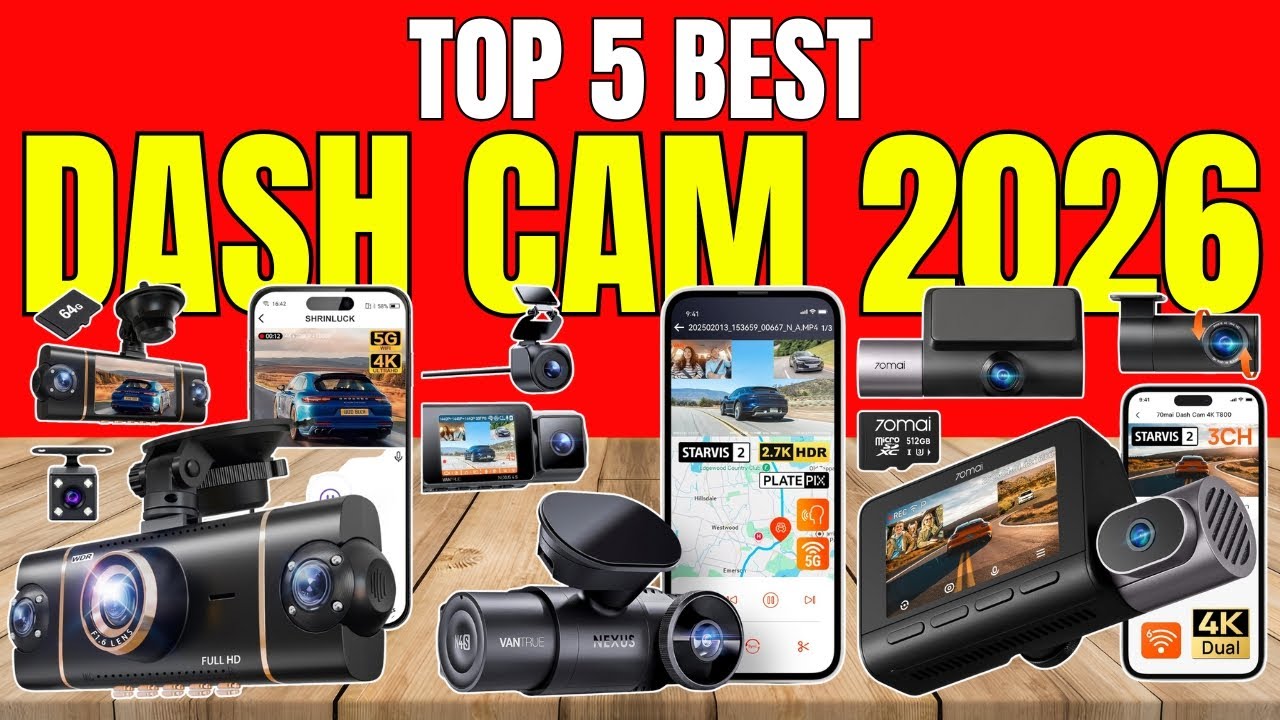 Best Dash Cams 2026 | 4K, 360°, Dual & 3-Channel Car Cameras