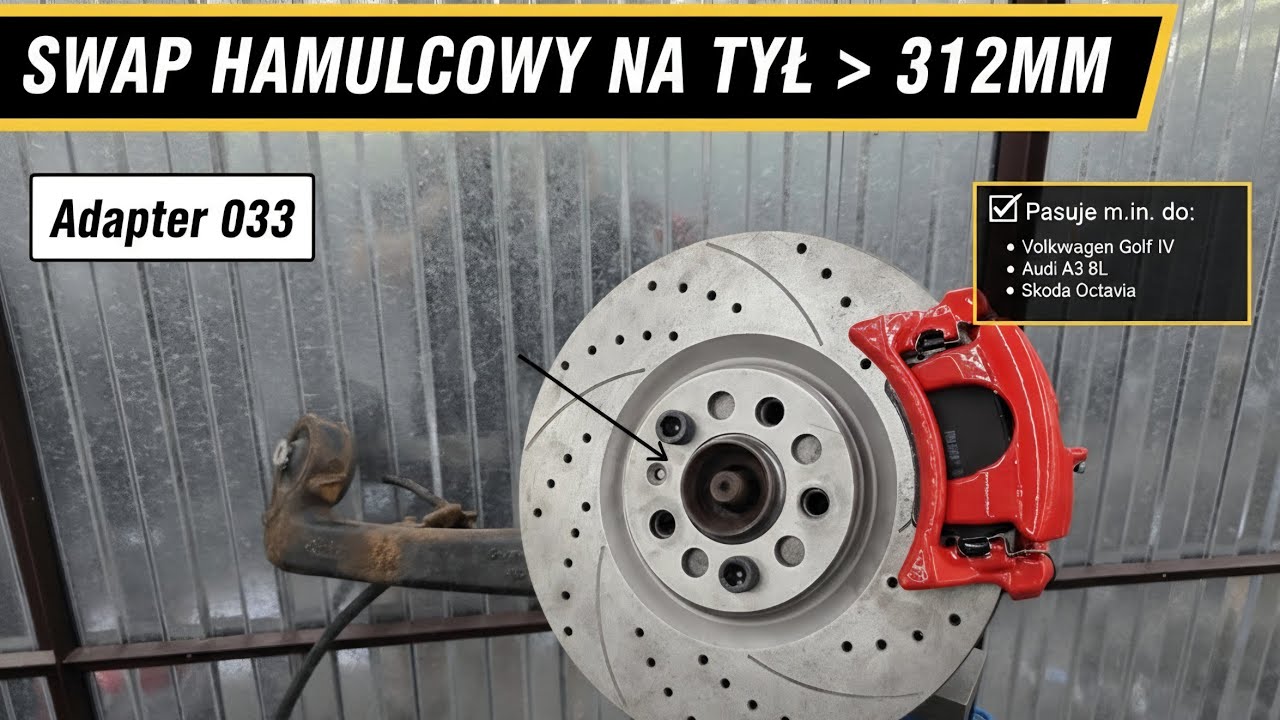 Adapter033 / SWAP 312mm Tył 4x4 / Golf 4 / A3 8L / Octavia / Leon / Toledo itd.
