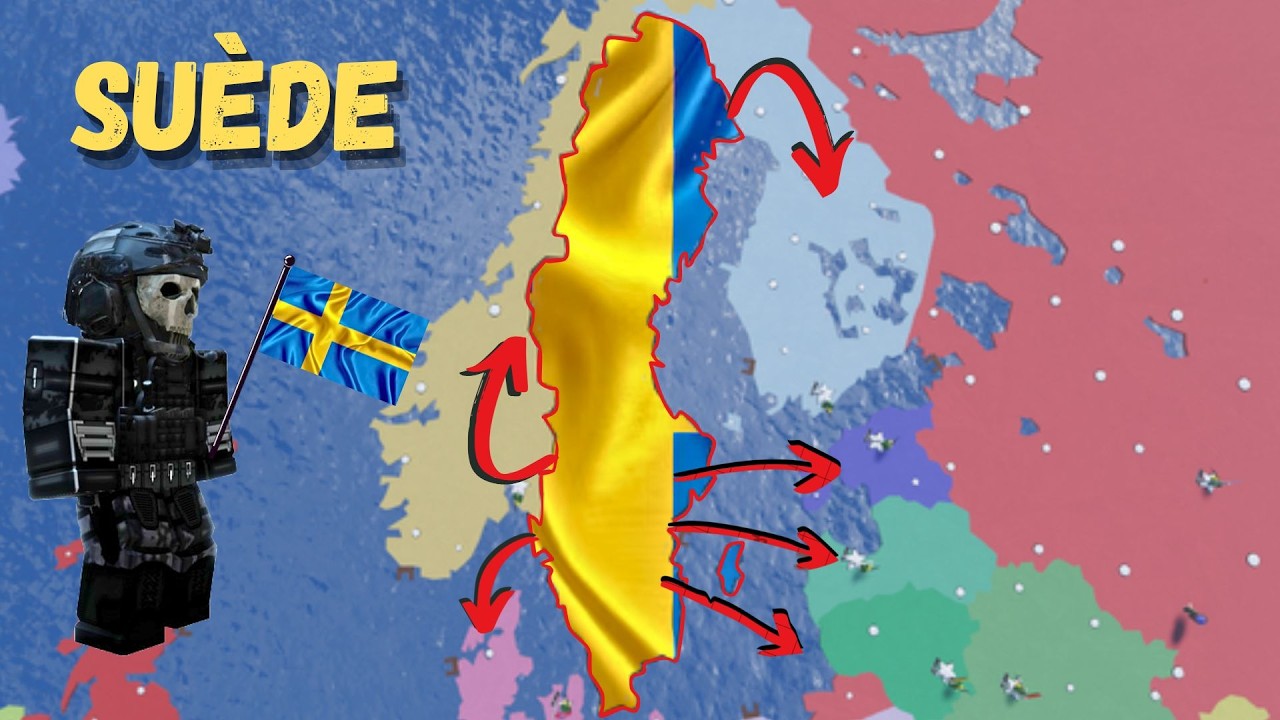 J'ai envahi l'EUROPE avec la Suède ! ( Roblox )