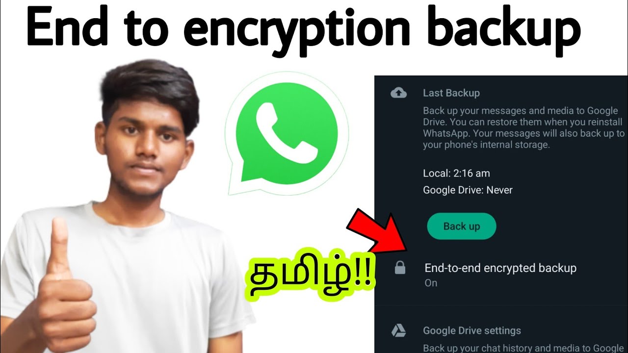 how to turn on end to end encryption backup in whatsapp in tamil / end to end encryption backup