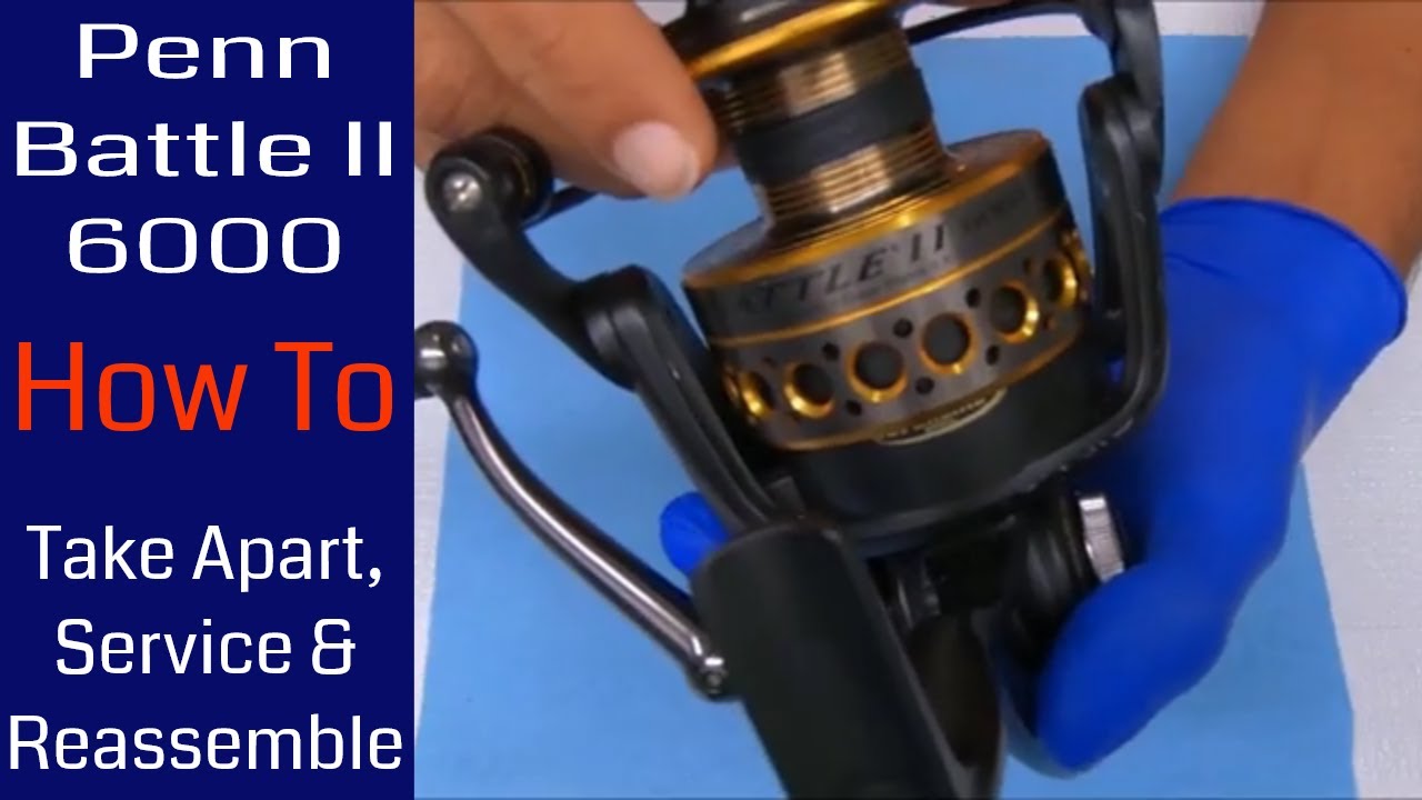 Penn Battle II 6000 Fishing Reel - How to take apart, service and reassemble