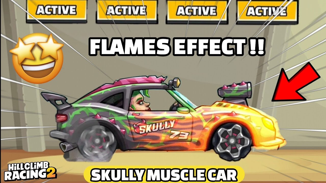 🤩НОВИНКА!! ГЕЙМПЛЕЙ SKULLY MUSCLE CAR И НЕСКОЛЬКО СЛОЖНЫХ ИСПЫТАНИЙ ДЛЯ ВАС!! - HILL CLIMB RACING 2