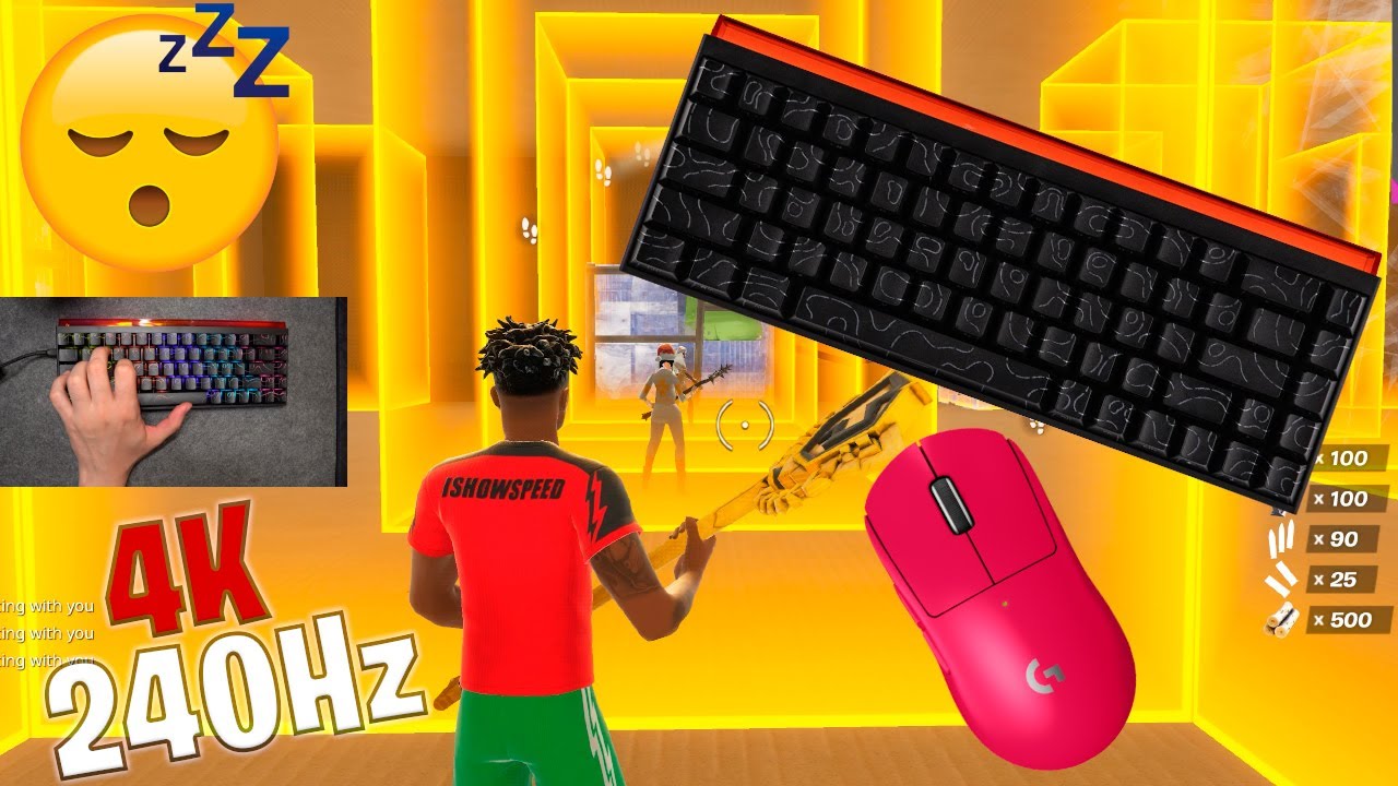 Ajazz NK68 Unboxing ASMR 😴 Box Fight Gameplay 📦 Satisfying Keyboard Fortnite 4K 240 FPS🏆