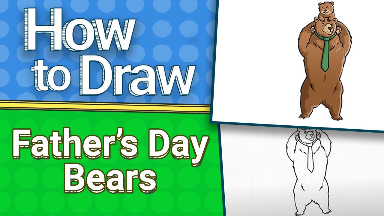 How to Draw Father's Day Bears | Drawing Tutorial for Kids