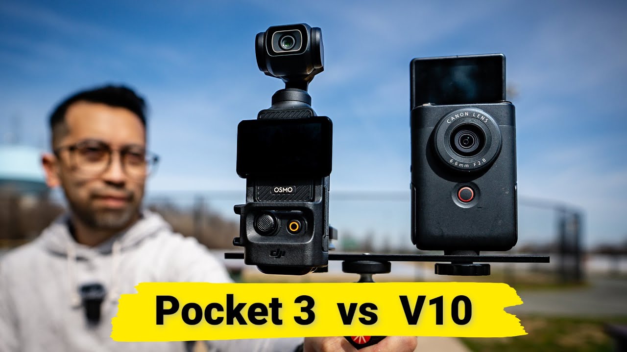 Сравнение видео DJI Osmo Pocket 3 и Canon Powershot V10