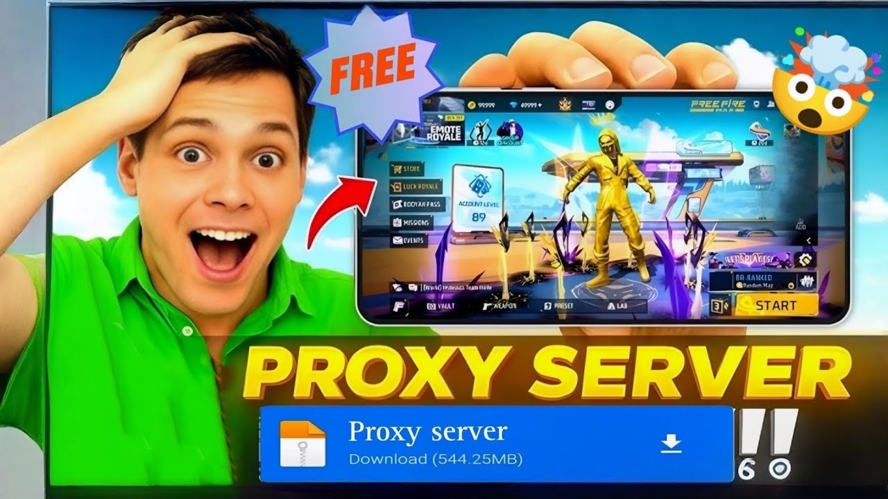🤯 Proxy server बिल्कुल फ्री 🆓 | #dalimsharma #proxy #freefire #viralladdu #glitch #ravikumarking 