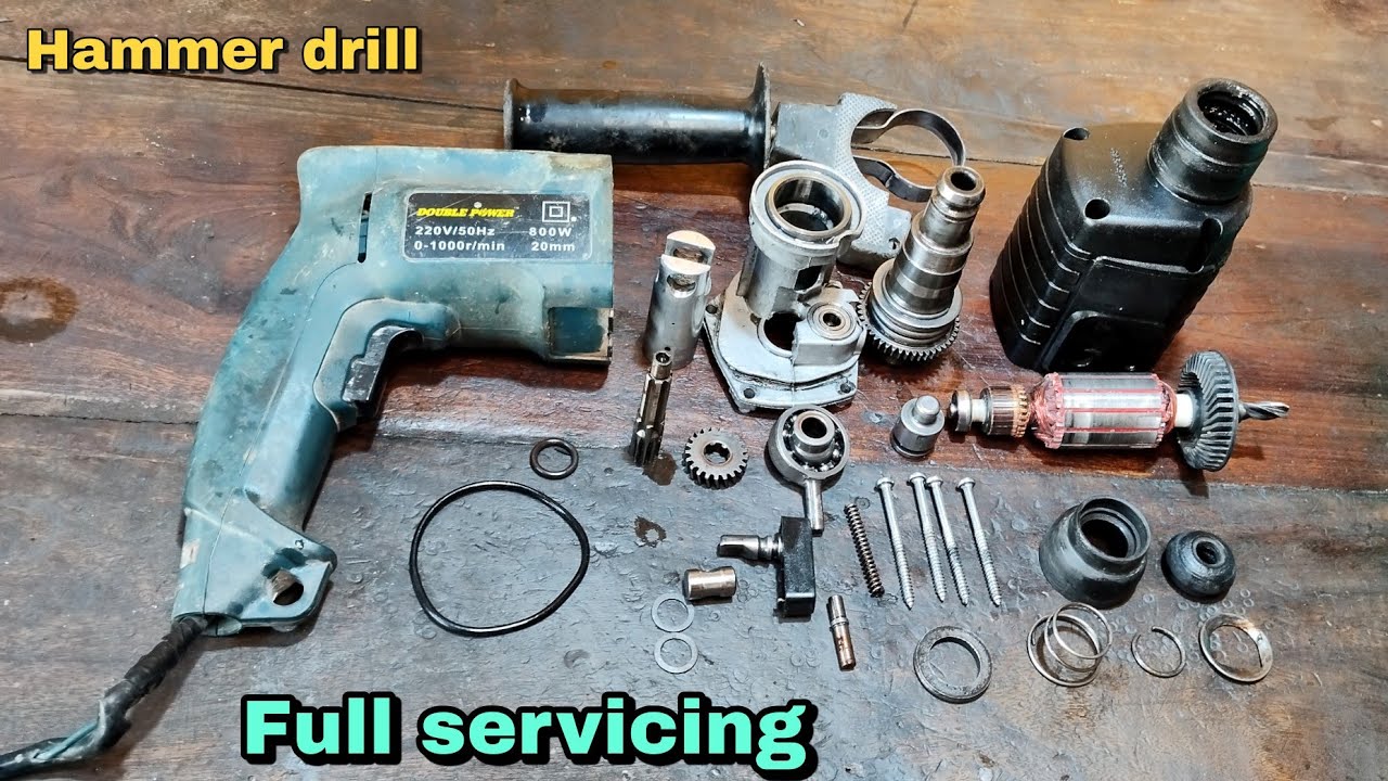 2 20mm hammer drill machine bearing,oring,carbon change and full servicing | hammer drill repair