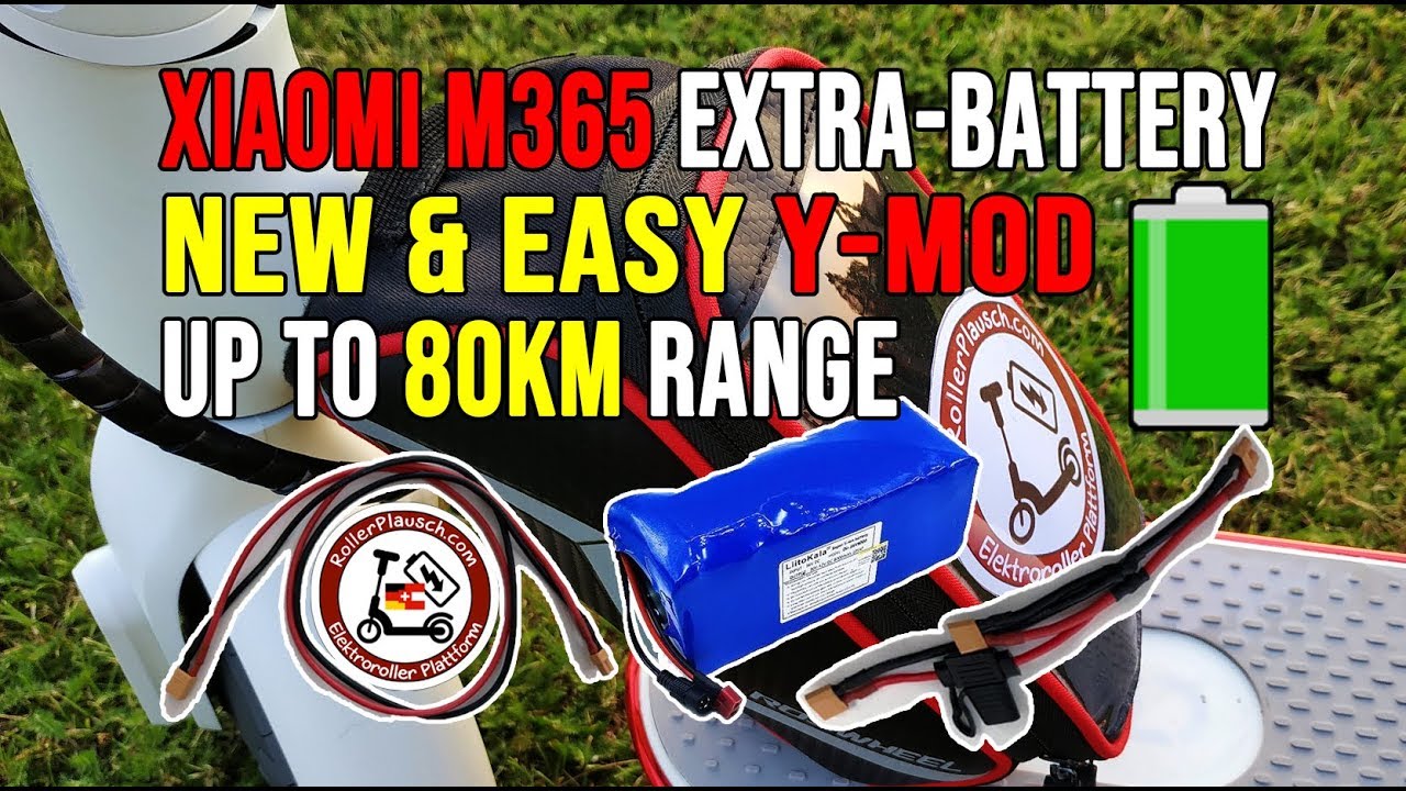 *NEW* Y-MOD 🔋 up to 100KM RANGE Tuning  -Extra Batterypack 🛴 Xiaomi M365 1S PRO / NINEBOT G30/D MAX