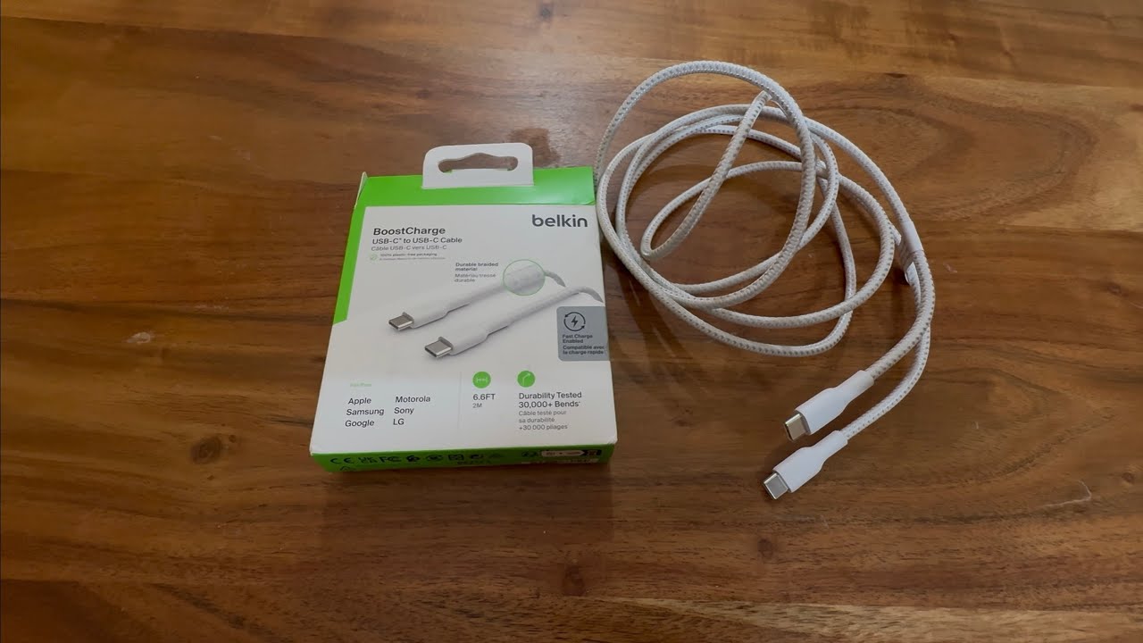Belkin USB-C to USB-C Braided Fast charging Type C Cable