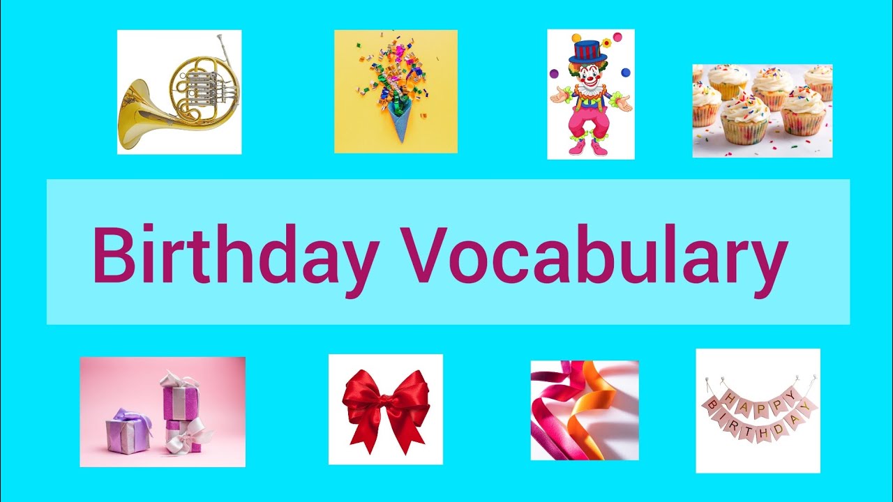 Birthday Party Items #English Vocabulary #English with Maryam