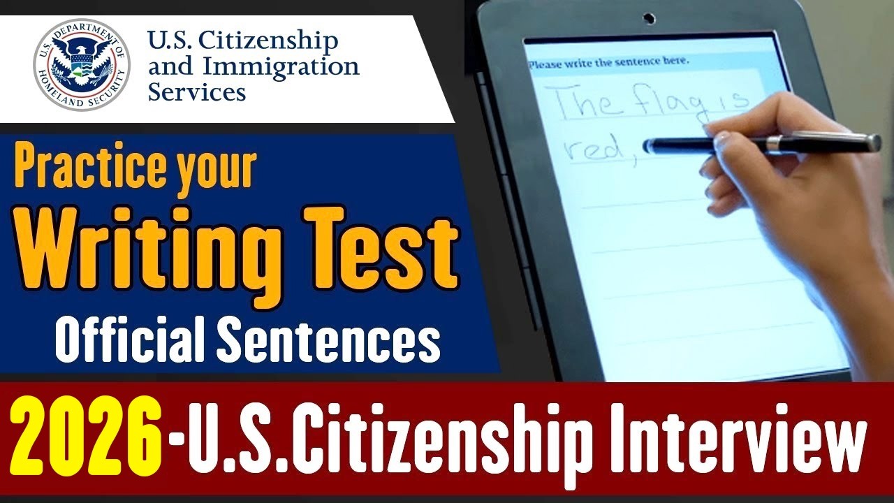 N-400 ll Practice Your Writing test For U.S citizenship Interview 2026/ Official sentences!!