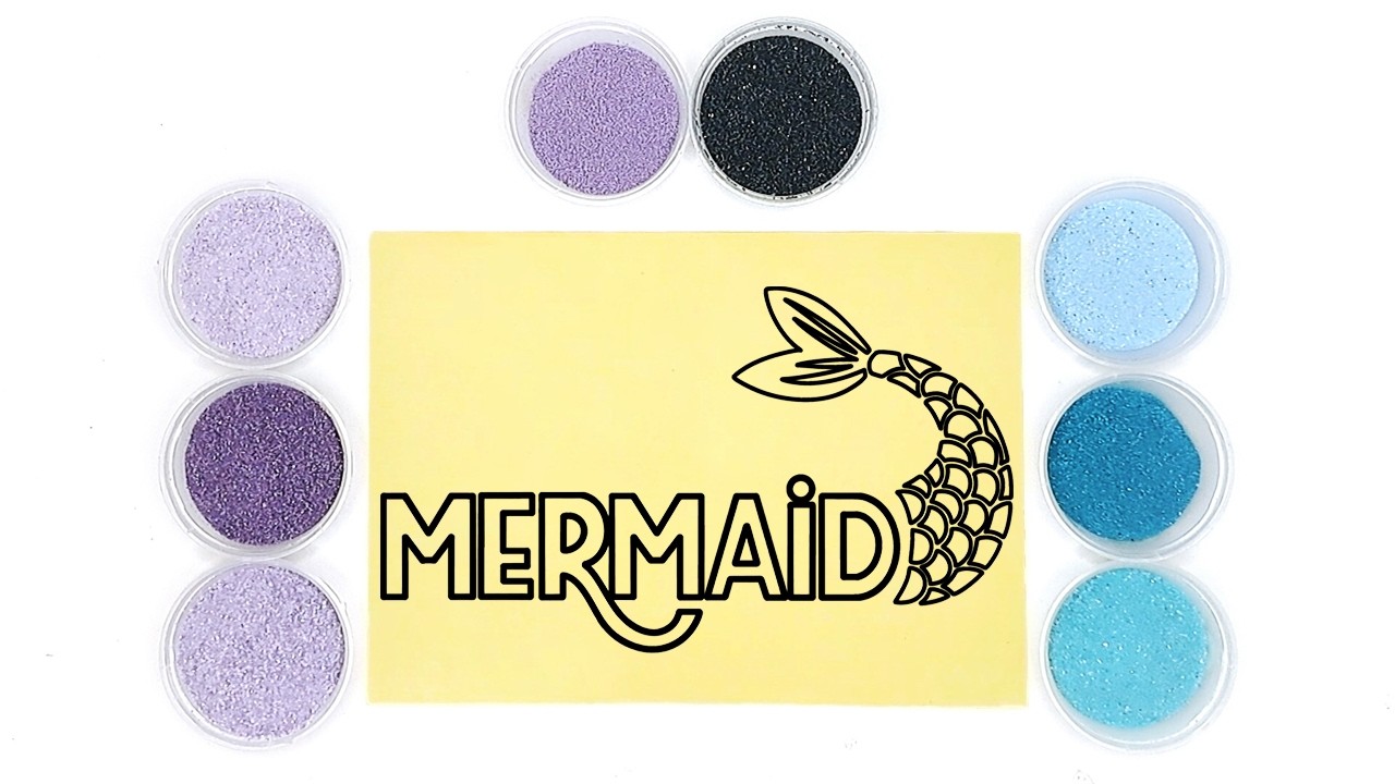 Coloring Mermaid Tail with Sand – Fun & Relaxing Coloring for Kids