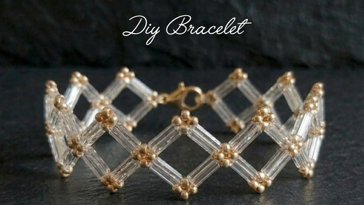 Diy Bracelet | Easy DIY Crystal & Gold Bracelet Tutorial for Beginners
