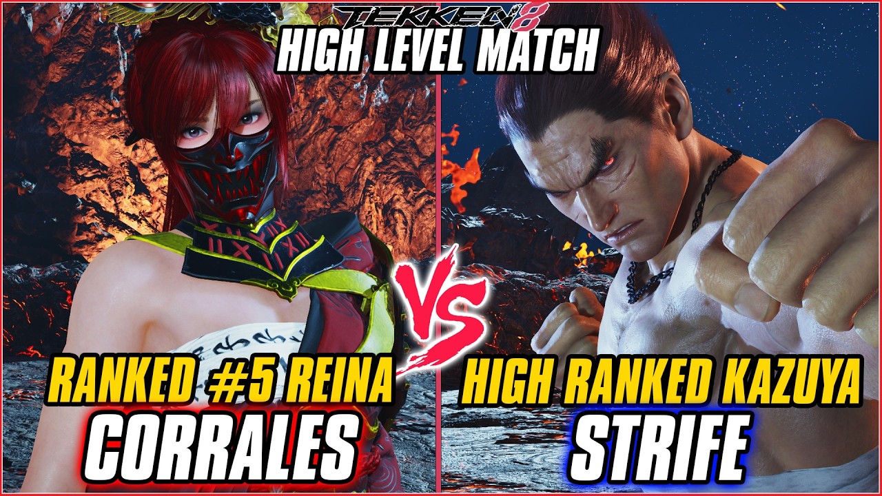 TEKKEN 8 ▰ CORRALES (#5 Ranked Reina) vs STRIFE (Kazuya) ▰ T8 HIGH LEVEL GAMEPLAY