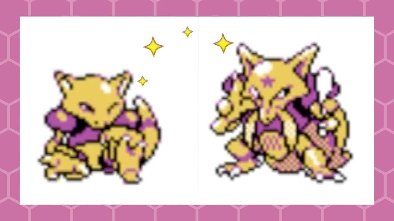 Shiny Abra after 3,310 SRs in Pokémon Gold Shiny DTQ! Plus evolution