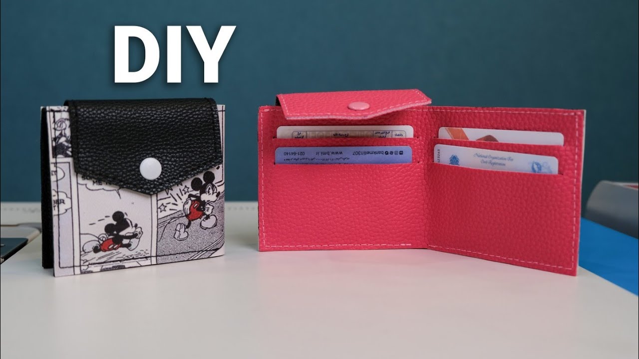 آموزش دوخت کیف پول جیبی / دوخت کیف پول چرمی / How to make a wallet