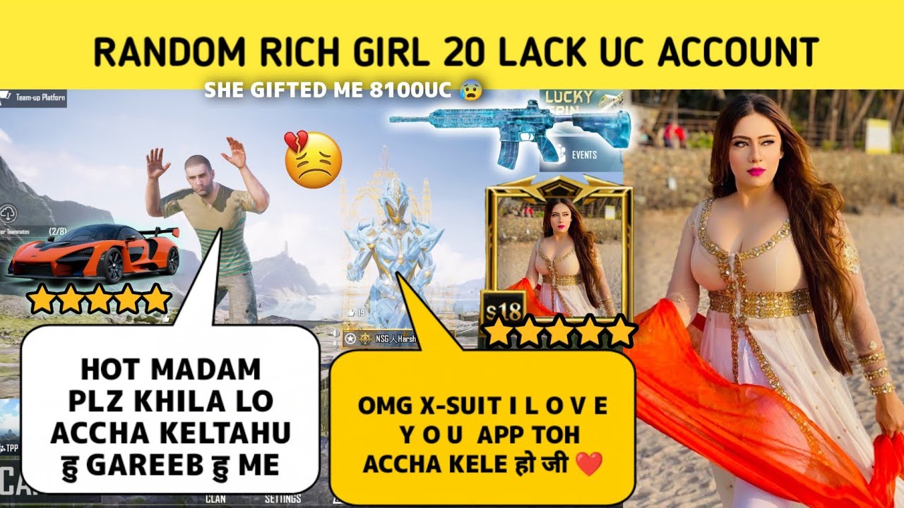 Random Rich Foreigner Youtuber Girl Gifted Me 8200 Uc For New Groza Full Max  & AUG MAX 😱 ?She