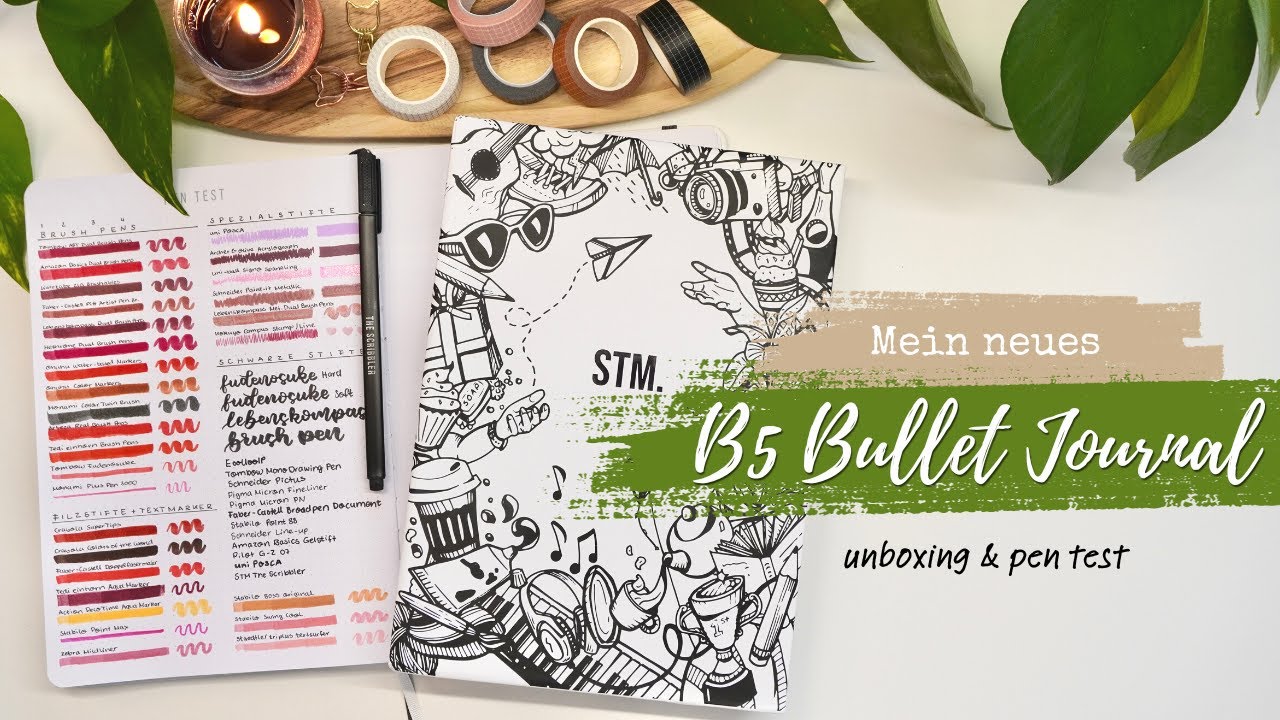 B5 Bullet Journal von Scribbles That Matter für 2024 - Unboxing & Pen Test - STM BUJO Test Deutsch